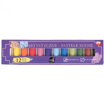 Pastellkreide, dick, 12 Farben
