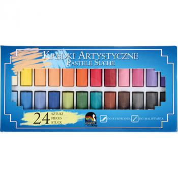 Pastellkreide, dick, 24 Farben