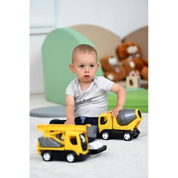 Baufahrzeuge Tech Truck - OG orange-grau - Betonmischer