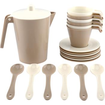 Kaffeeservice Pastell, 19 Teile