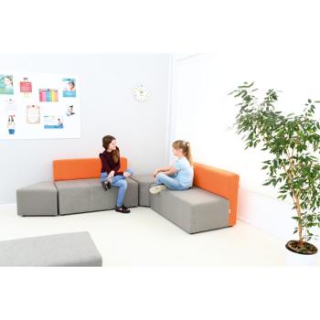 Sofa Modern, grau-orange