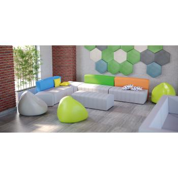 Sofa Modern Plus, grau-blau