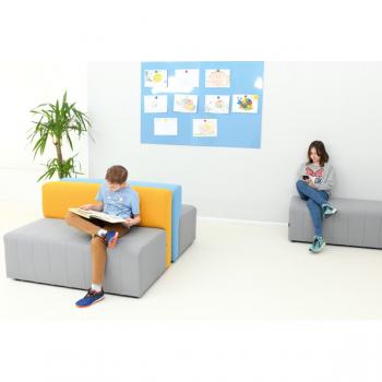 Sofa Modern Plus, grau-senf