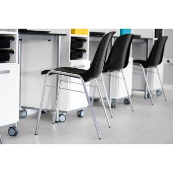 Stuhl BETA Chrome, schwarz