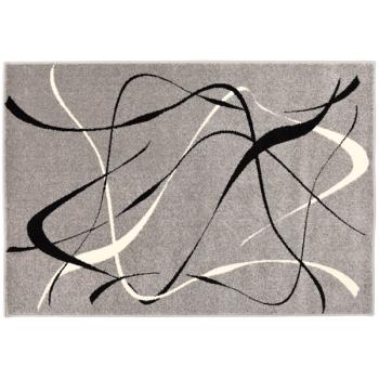 Grauer Teppich mit Linien, 1,5 x 2 m