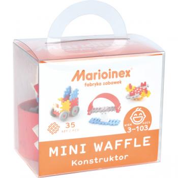 Waffel-Bausteine Mini - Konstruktionen, rot-blau, 35