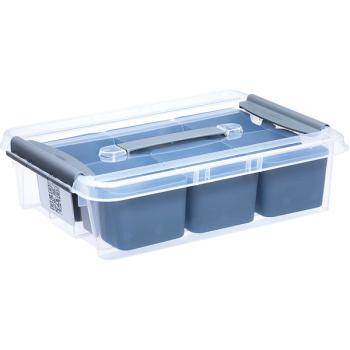 Plastikbehälter 2 mit Klickverschluss-Deckel