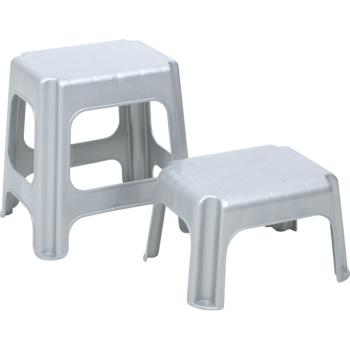 Badhocker, hellgrau, H 42 cm