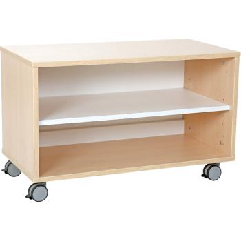 Quadro - Schrank S ohne Mittelwand, mit 1 Einlegeboden, B 79 - auf Rollen