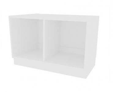 Quadro - Schrank S für 4 schmale Schubladen, B 79, weiss - auf Sockel
