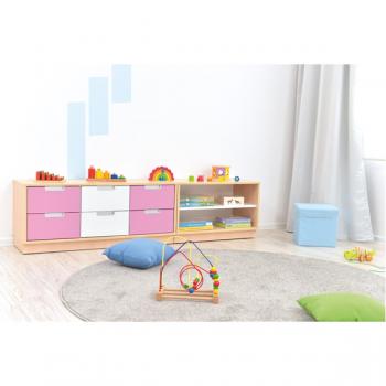 Quadro - Schrank S für 6 schmale Schubladen, B 116 - auf Sockel