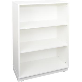 Quadro - Schrank L ohne Mittelwand, mit 2 Einlegeböden, B 79, weiss - auf Sockel