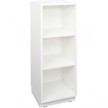 Quadro - Schmaler Schrank L mit 2 Einlegeböden, ohne Trennwand, B 42 - weiss