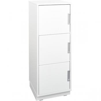 Quadro - Schmaler Schrank L mit 2 Einlegeböden, ohne Trennwand, B 42 - weiss