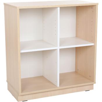 Quadro - Schrank M mit 1 Mittelwand und 1x2 Einlegeböden, B 79, Ahorn
