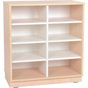 Quadro - Schrank M mit 1 Mittelwand und 1x2 Einlegeböden, B 79, Ahorn