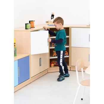 Quadro - Schrank M mit 1 Mittelwand und 1x2 Einlegeböden, B 79