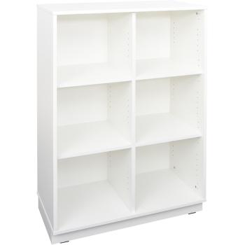 Quadro - Schrank L mit 1 Mittelwand und 2x2 Einlegeböden, B 79, weiss