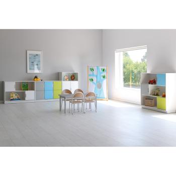 Quadro - Asymmetrischer Schrank L, B 116, weiss