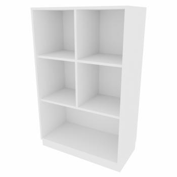 Quadro - Kombischrank L für 2 breite Schubladen, B 79, weiss