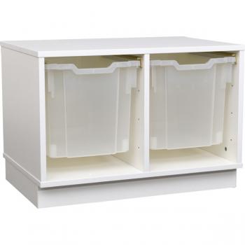 Quadro - Regal S für Kunststoffbehälter, B 70, weiss, zweireihig