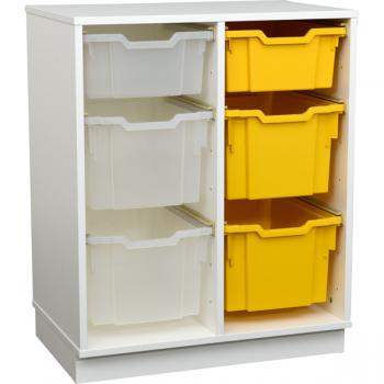 Quadro Regal M für Kunststoffbehälter, B 70, weiss, zweireihig