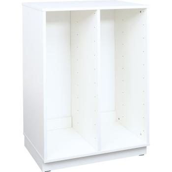 Quadro - Regal M+ für Kunststoffbehälter, B 70, weiss, zweireihig