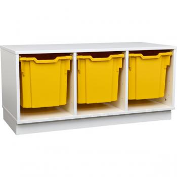 Quadro - Regal S für Kunststoffbehälter, B 104, weiss, dreireihig