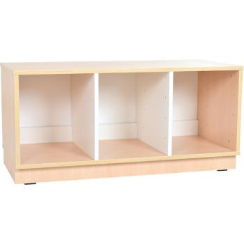 Quadro - Regal S für Kunststoffbehälter, B 104, Ahorn, dreireihig