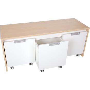 Quadro - Schrank S für Rollbehälter, B 116, Ahorn