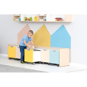 Quadro - Schrank S für Rollbehälter, B 116, Ahorn