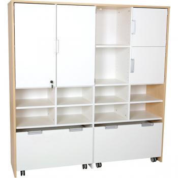 Quadro - Mehrfunktionen-Schrank XL für Rollbehälter, B 154