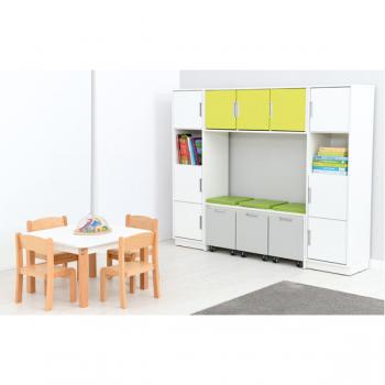 Quadro - Bücherecke, H 162, weiss