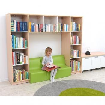 Quadro - Bücherecke, H 162, Ahorn