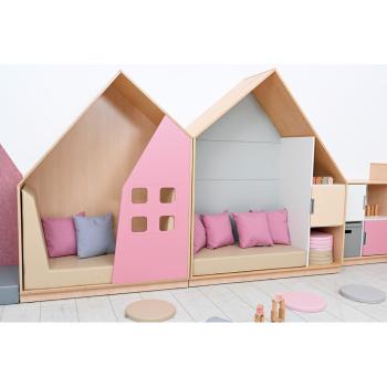 Quadro - Häuschen, Ahorn, pastellrosa