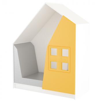 Quadro - Häuschen, weiss, gelb