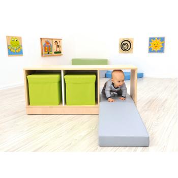 Quadro - Durchkriech-Schrank mit Spiegel, Ahorn