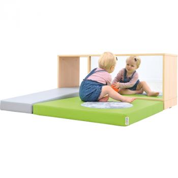 Quadro - Durchkriech-Schrank mit Spiegel, Ahorn