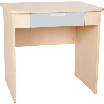 Schreibtisch Quadro mit breiter Schublade - grau