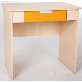 Schreibtisch Quadro mit breiter Schublade - orange