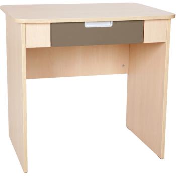 Schreibtisch Quadro mit breiter Schublade - braun