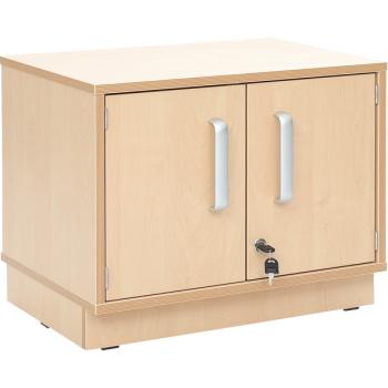 Schrank S mit 1 Einlegeboden, abschliessbar - B 60, auf Sockel