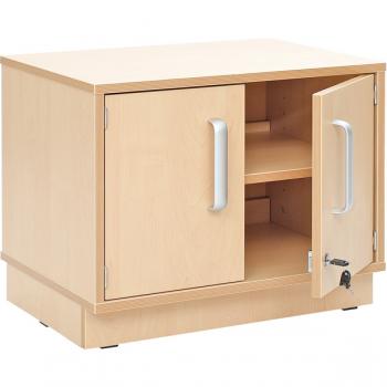 Schrank S mit 1 Einlegeboden, abschliessbar - B 60, auf Sockel