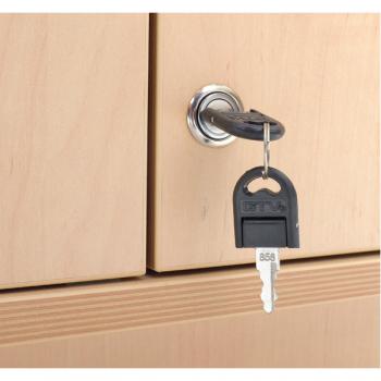 Schrank S mit 1 Einlegeboden, abschliessbar - B 60, auf Sockel