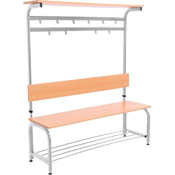Metallgarderobe mit Höhenverstellung, Alu
