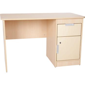 Schreibtisch Quadro mit Schublade und Tür - beige