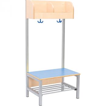 Garderobe Flexi 2 mit Gestell, Fachbreite: 28 cm, Sitzhöhe: 26 cm, hellblau