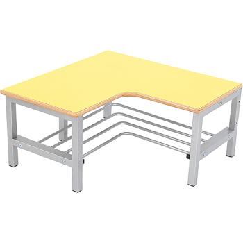 Bank zum Eckgarderobenregal Flexi 4, Sitzhöhe: 35 cm, gelb