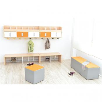 Bank zum Garderobenregal Quadro 4, Sitzhöhe 34 cm