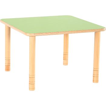 Quadratischer Tisch Flexi, höhenverstellbar 40-58 cm, grün